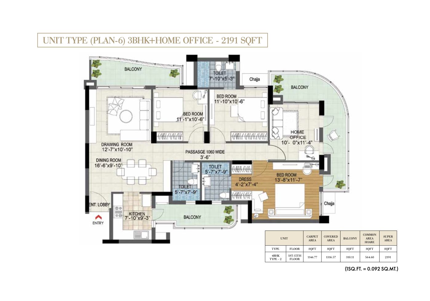 BPTP Terra Floor Plan